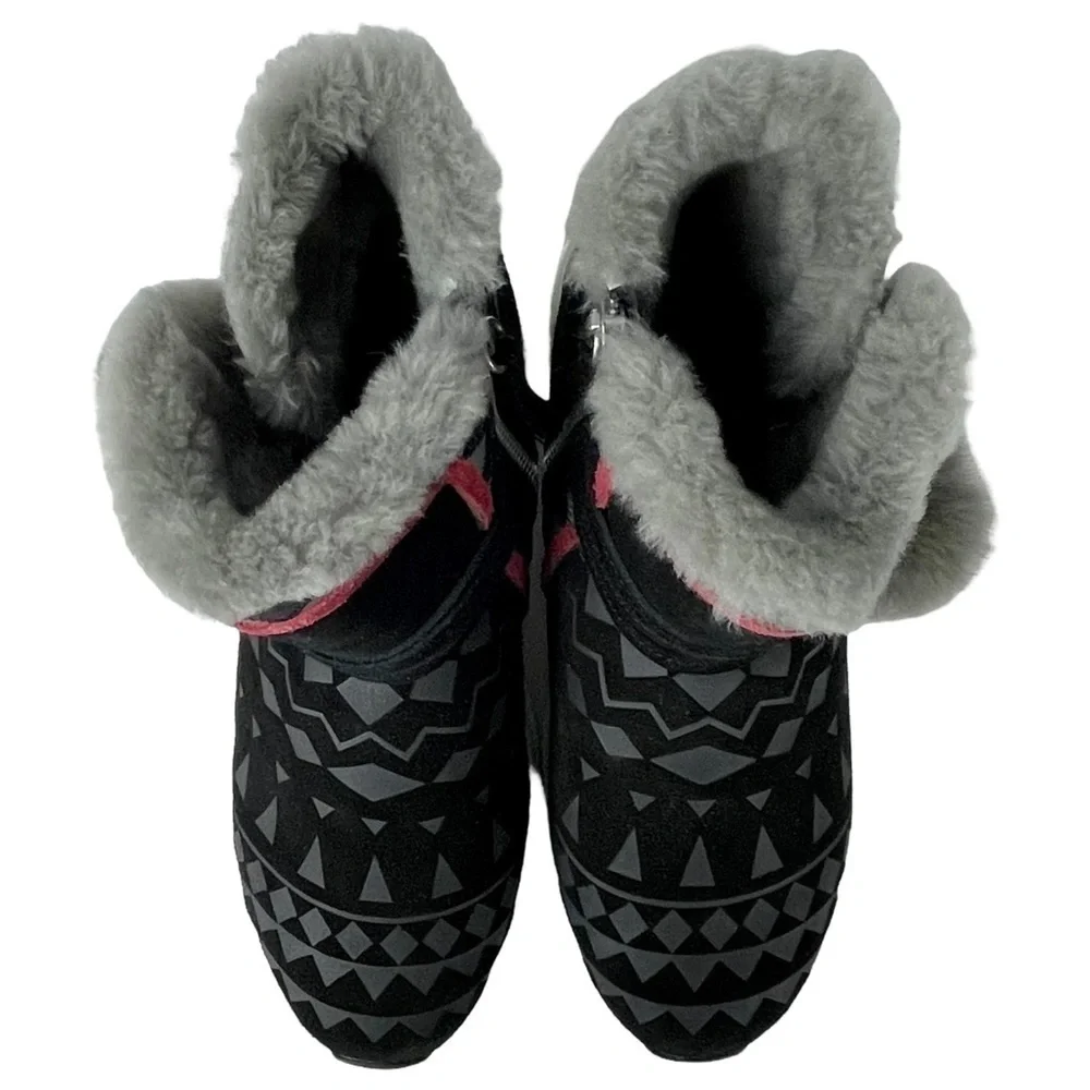 ASH MONGOLIA LAMBSKIN SUEDE SHEARLING GEOMETRIC POM POMS SNEAKER WINTER BOOTS